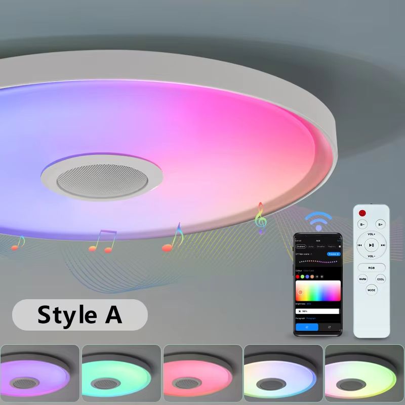 Tuya Smart Led-deckenleuchte 37 Cm – Rgb-mehrfarben – Musikfunktion Und Integrierter Lautsprecher – Wohnzimmer Und Schlafzimmer