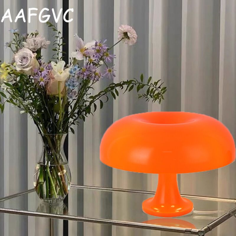 Tischleuchte In Pilzform Aus Polycarbonat, Modernes Design, Inklusive 4 Kostenloser Led-leuchtmittel Für Wohn- Und Schlafzimmer