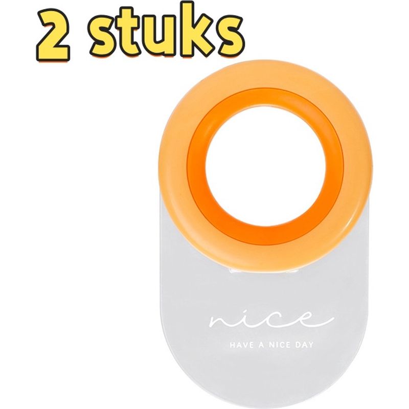 Set Mit 2 Ringförmigen Wc-sitzerhöhungen Zum Schutz Der Hände Und Zur Vermeidung Von Berührungen Mit Dem Griff, 7 X 4,5 X 0,3 Cm, Orange
