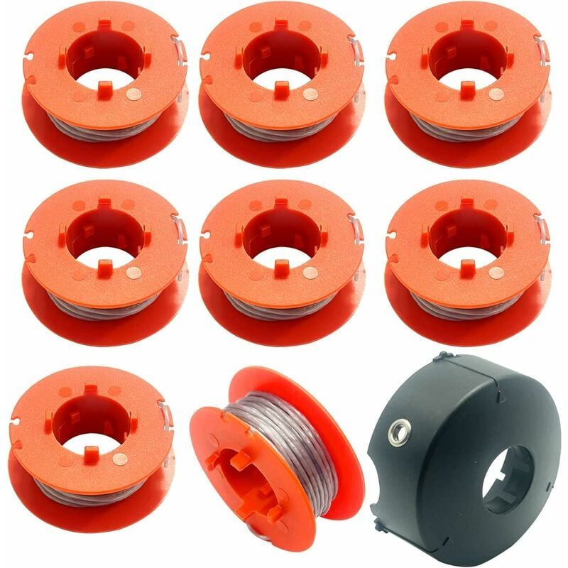 Ersatz-fadenspule Für Bosch Art 23, 26, 30 Combitrim Und Easytrim Freischneider, Inklusive Schutzhülle, Modell F016l71088 (8 Spulen + 1 Schutzhülle). - Inhhub