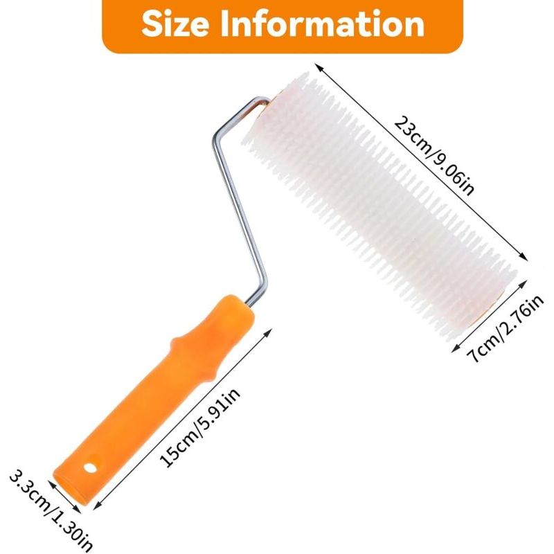 23 Cm Blasenentfernerrolle, Selbstnivellierende Belüftungsrolle, Stachelrolle Für Epoxidharzbeschichtungen, Werkzeug Zur Blasenentfernung Bei Bodenbelägen Für Belüftung Und Glatte Beschichtung