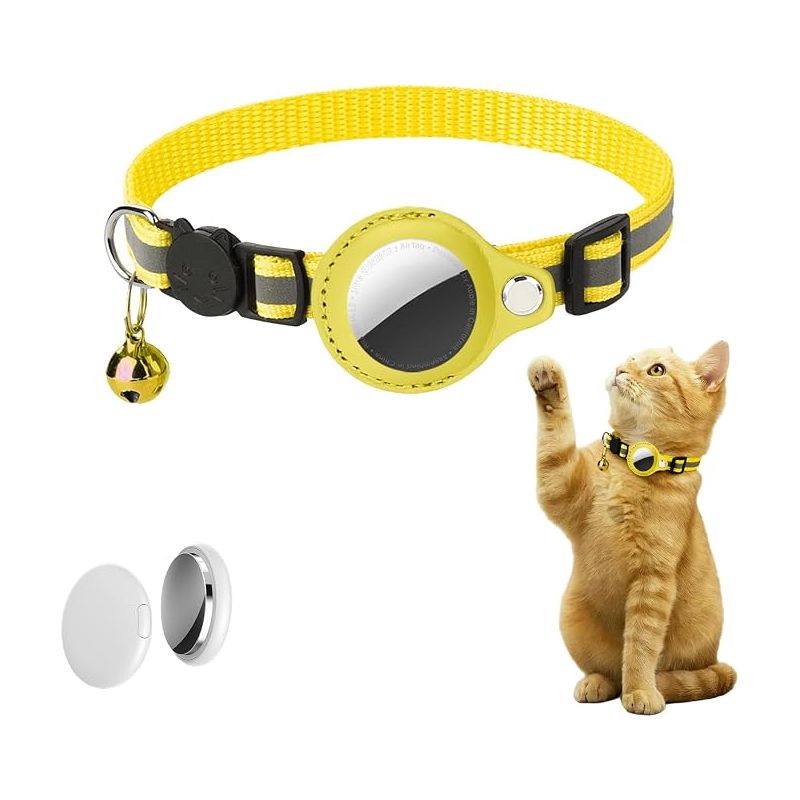 Gps-katzenhalsband, Gps-tracker-halsband Für Katzen Und Hunde, Echtzeit-ortung Ohne Abonnement, Kompatibel Mit Ios/android/harmonyos, Kratzfest (ipx5) (pink)