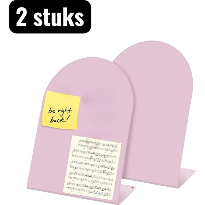Lot De 2 Tableaux Magnétiques Pour Bureau Et Rangement De Notes Et Photos Couleur Rose