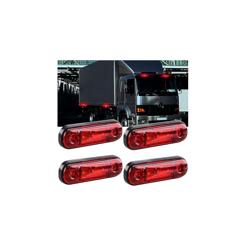 Led-positionsanzeigen Vorne Und Hinten, 12v-seitenmarkierungsleuchten Für Lkw, Wohnmobil, Campervan, Positionsleuchten (rot)
