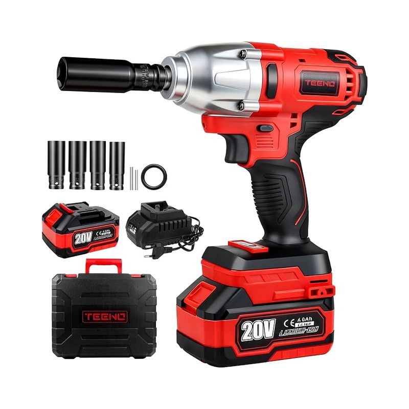 Bürstenloser Bürstenkopf, Max. 600 Nm, 1/2-zoll-boulonneuse Mit Elektrischem Antrieb Und 4,0 Ah, Elektrischer Antrieb Mit Bürstenkopf (17/19/21/22 Mm), Automatische Pneumatische Montage