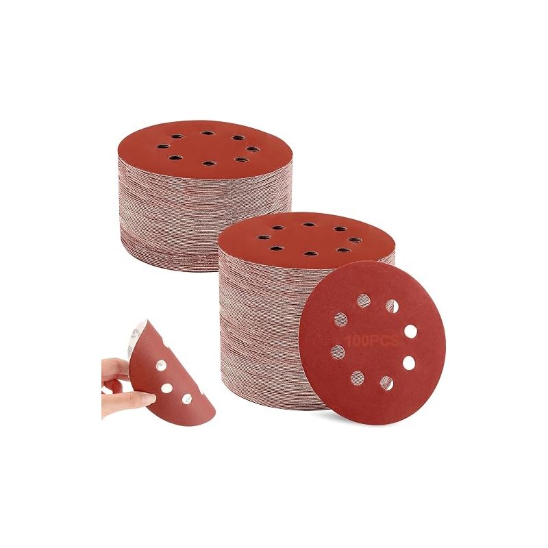 Schleifscheiben P40/80/120/180/320/400/600/800/1500/2000, Schleifpapier 125 Mm, 8 Löcher, Schleifpapier Für Exzenterschleifer