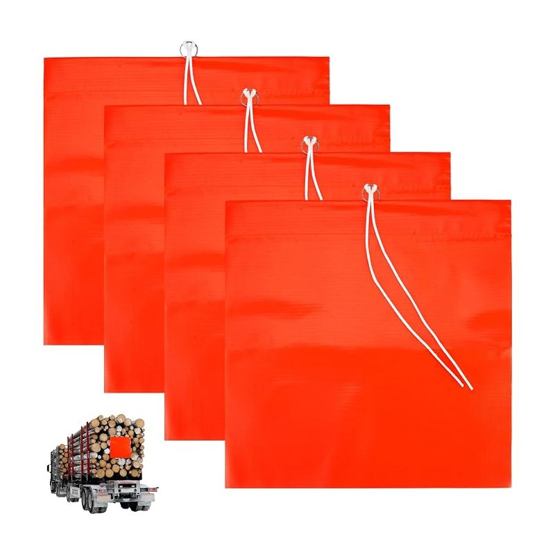 Rote Warnflaggen Mit Seil, 30 X 30 Cm, Rote, Robuste Warnflaggen, Sicherheitsflagge Für Transport, Anhänger Und Fahrradträger. Drapeaux D'Avertissement Rouges Résistant, Drapeau De Sécurité Pour Le