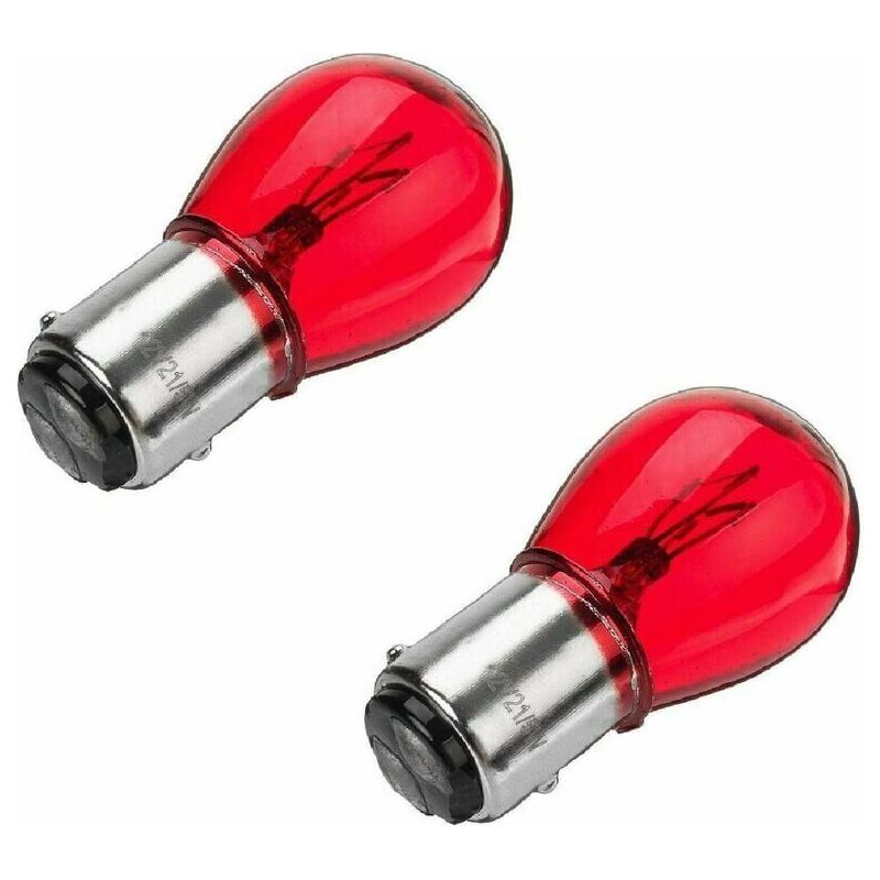 12v 21/5w Bay15d Rote Glühbirnen Für Rück- Und Bremslichter Von Pkw Und Traktoren, 2er-pack - Inhhub