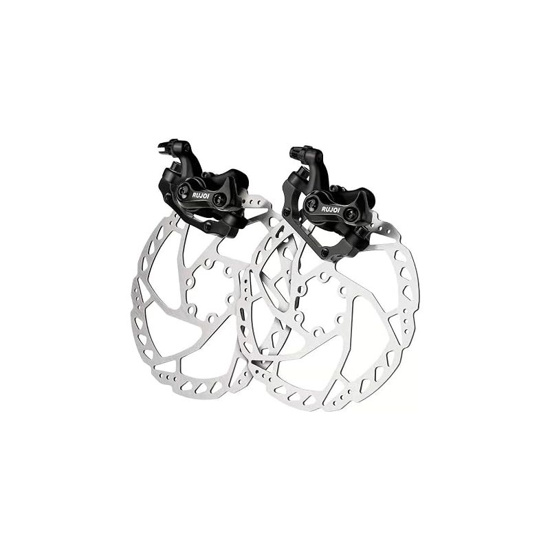 Scheibenbremsen-set Für Fahrräder, Aluminium-bremssättel Vorne Und Hinten, 160-mm-bremsscheibe, Mechanischer, Werkzeugloser Einstellmechanismus Für Rennräder Und Mountainbikes