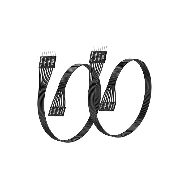 Verlängerungskabel Für Panneau Avant De Carte Mehr Ruban Plat Für Led Led Power Power Sw Reset Sw Schwarz 50 Cm