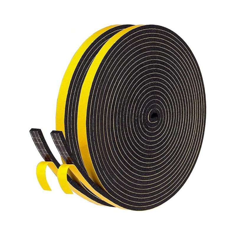 Selbstklebendes Türdichtungsband Für Türen Und Fenster, 6 X 3 Mm/20 M Schaumstoffband, Gummidichtung Für Stoß- Und Schalldämmung, Schwarz