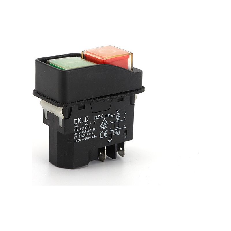 Hy12-9-3 Wippschalter, 6-poliger Lichtbogenflimmerschalter, 125 V/250 V, 18 A/20 A - Kodu Industrielle Elektrische Komponenten