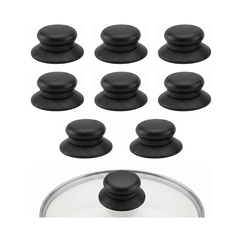Universeller Topfdeckelgriff, Ersatzgriffe Für Töpfe, Pfannen Und Kessel Mit Edelstahlschrauben, Schwarz