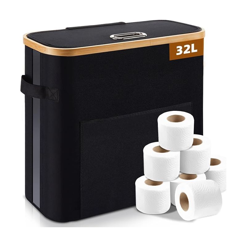Aufbewahrungsbox Für Toilettenpapier Aus Bambus, Geeignet Für Toiletten Und Duschen.
