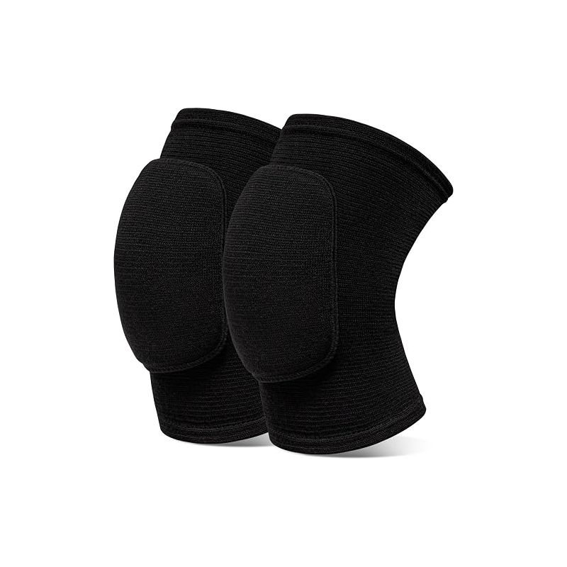 Elastische Unisex-knieschoner, Schwarze, Dicke Schaumstoff-knieschoner Für Tanz, Fußball, Joggen, Geeignet Für 55–90 Kg