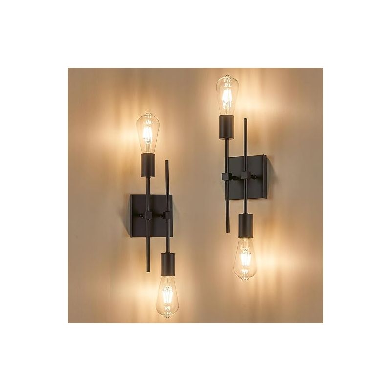 E27 Wandleuchte Für Den Innenbereich, Vintage-dreh-industrie-wandleuchte, Schwarze Retro-nachttischlampe Aus Metall, Leuchtmittel Nicht Enthalten