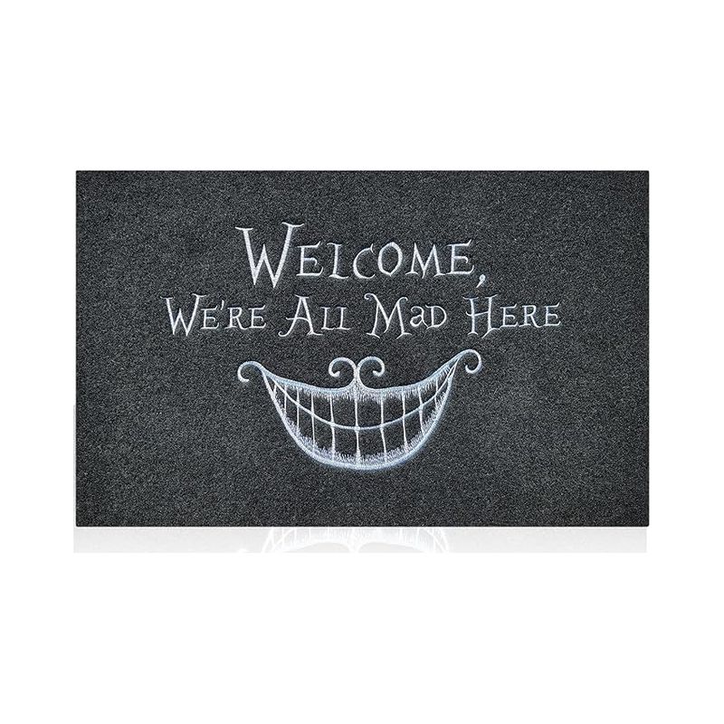 Fußmatte Mit Smiley-gesicht Und Schwarzer Gummirückseite Für Haustür, Flur, Garten