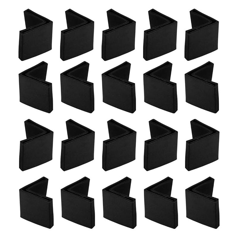 Eckstuhlbeinkappen Aus Eisen, L-förmig, Möbel- Und Tischkappen, Kappenschutz, 25 Mm X 25 Mm, Pvc, Schwarz