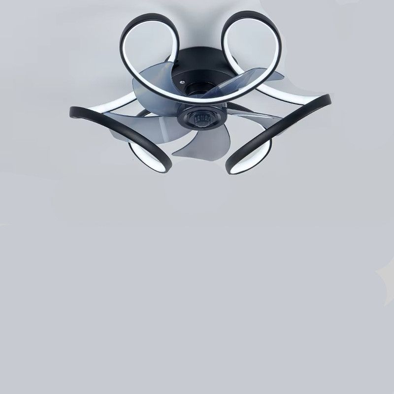 Led-deckenventilator Mit Licht – Modernes Design – Dimmbar – 6 Geschwindigkeitsstufen – Für Schlafzimmer, Schwarz