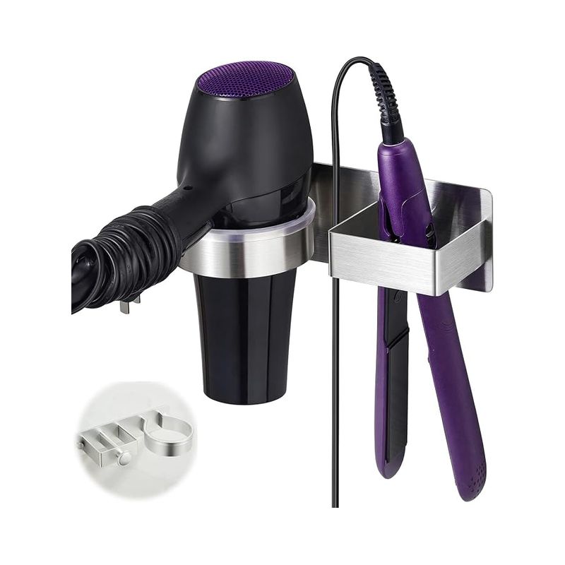 Wandhalterung Für Haartrockner Und Glätteisen. Selbstklebender Badorganizer Für Haartrockner Und Glätteisen. Kein Bohren Erforderlich Und Platzsparend.