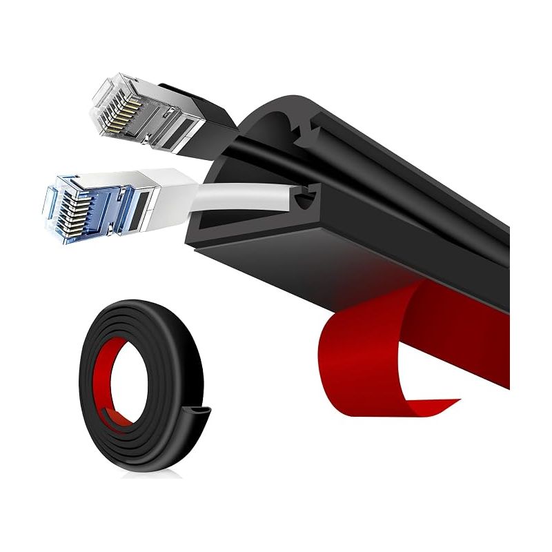 Kabelkanal, Selbstklebend, 3 M, Typ D, 22 X 10 Mm, Schwarzes Pvc, Wand- Und Bodenabdeckung Für Fernseher, Büro Und Zuhause