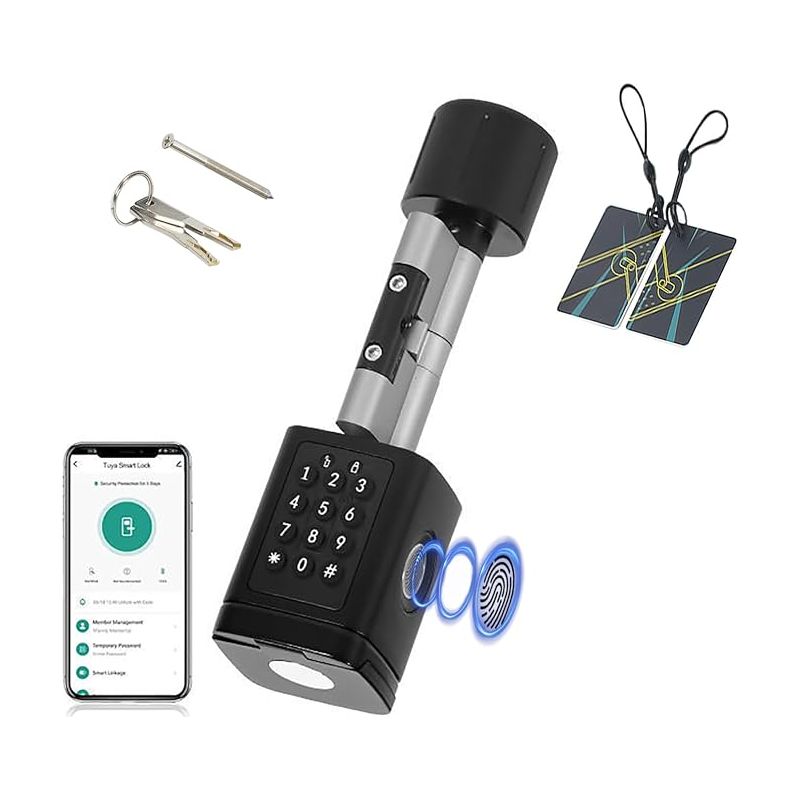 Intelligentes Türschloss Mit Tastatur, Fingerabdrucksensor, Passwort, Rfid-karte Und Wlan-app Für Türen Mit Einer Stärke Von 60–100 Mm – Einfache Installation