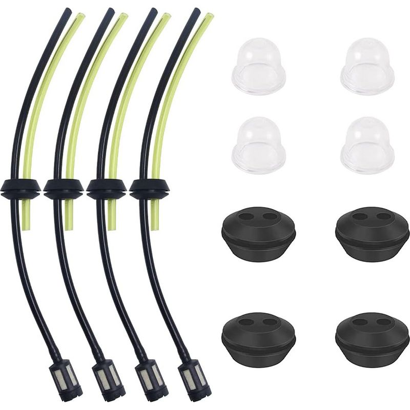 4x Universal-kraftstoffschlauch-set – Filter + Schlauch + Primerpumpe – Für Heckenscheren / Rasenkantenschneider