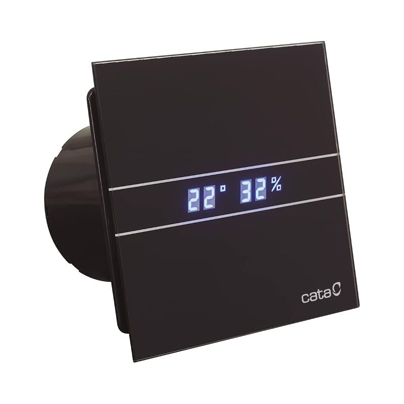 E-100 Badezimmerlüfter Der E-serie, Schwarze Glasfront, 15 Cm Breit