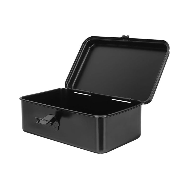 Kleiner, Tragbarer Werkzeugkasten Aus Metall Zur Aufbewahrung Von Schraubendrehern Und Kleinteilen – Ideal Für Heimwerkstatt, Garage Und Werkstatt.