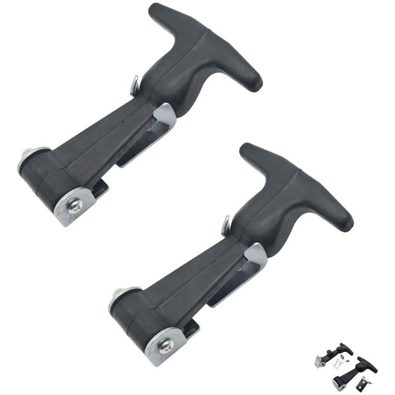 2 Stück Edelstahl-gummihaubenklappen-t-griff-set Haubenverriegelungen T-griff Mit Verschluss, Für Motorhauben Mit Motorhalterungen (1)