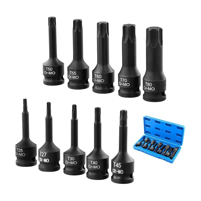 Stern-bit-steckschlüssel, T25 Bis T80, 1/2-zoll-antrieb, Chrom-vanadium-stahl