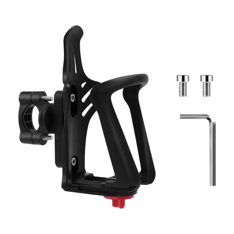 Universeller Schwarzer Fahrradflaschenhalter, Verstellbar Für Flaschen Von 50 Bis 75 Mm, 360° Drehbar, Lenker- Und Rahmenhalterung Für Mountainbike Und Rennrad, Inklusive Montagewerkzeug