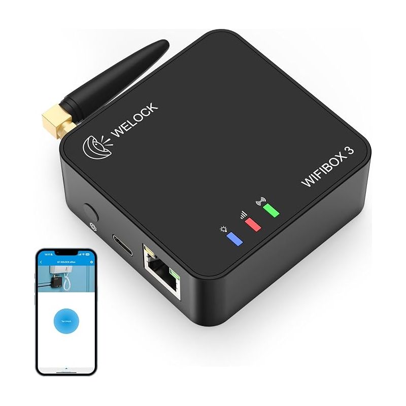 Wifibox Für Vernetzte Türschlösser, Fernbedienungs-gateway Für Codeschlösser Und Zylinder Mit Fingerabdruck-fernbedienung, Smart-lock-gateway, Kompatibel Mit Alexa