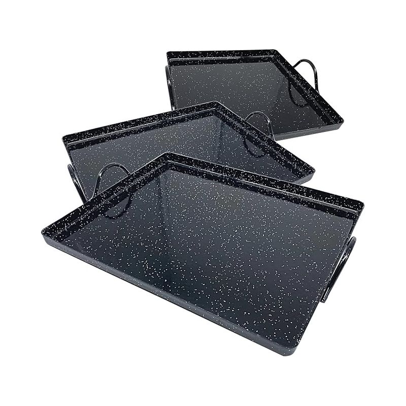 Große Auflaufform (42 X 32 Cm), Mittlere Auflaufform (30 X 26 Cm), Kleine Auflaufform (22 X 22 Cm), Emaillierte Eisen-auflaufform Mit Griff, Backform Mit Luftpolsterfolie, Pizzaofen