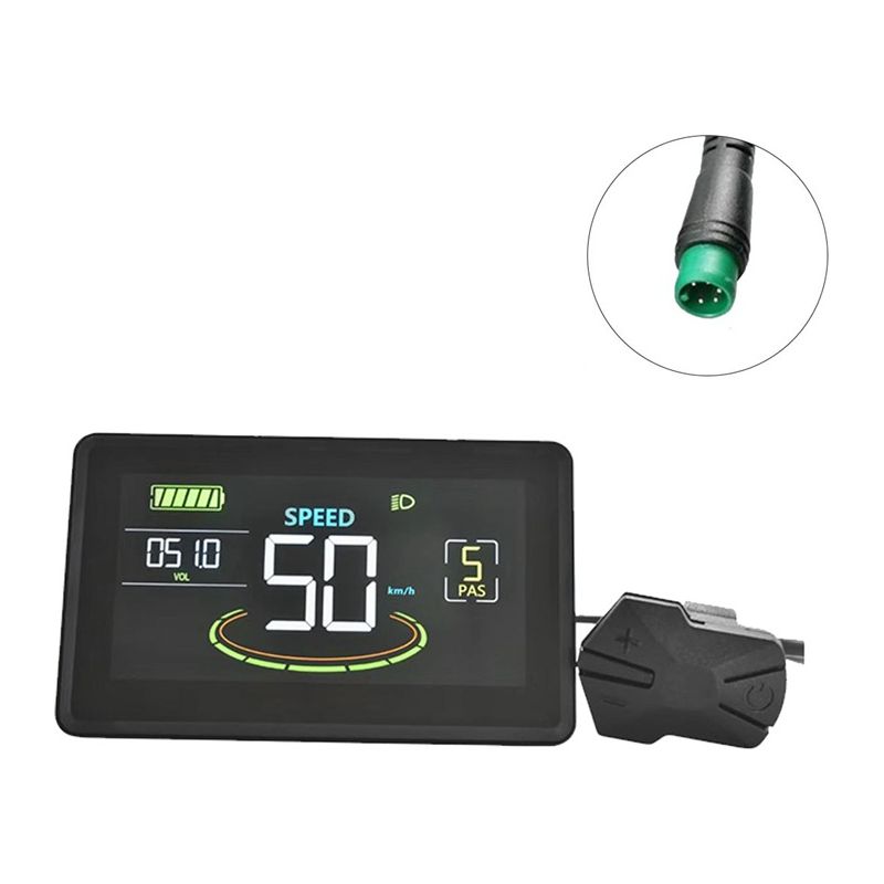 H6c Farbdisplay-tachometer Für E-bike V20, Intelligentes Dashboard Für Mountainbikes, 5-poliger Anschluss