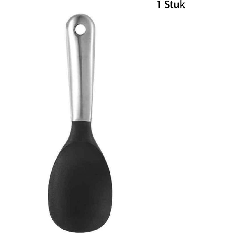 Silikon-reislöffel Mit Hitze- Und Kratzfestem Griff Aus Edelstahl 304 Für Schwarze Töpfe Und Pfannen