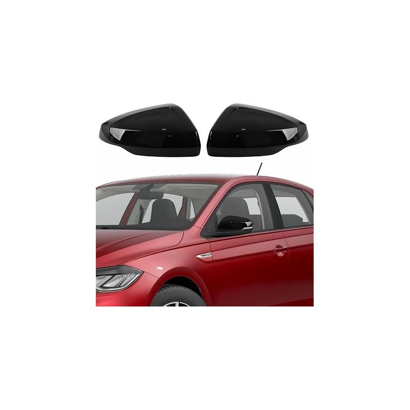 Ersatz-spiegelkappe Für Polo Mk6 2017–2024, Außenspiegelabdeckung, Spiegelkappe (schwarz) – Einfache Montage