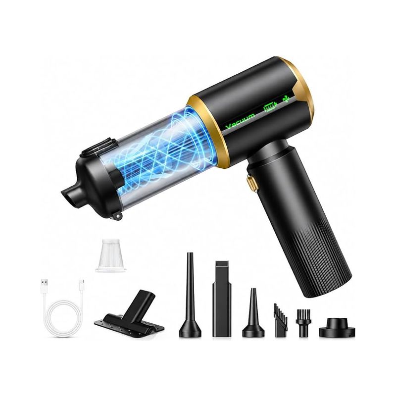 Autostaubsauger, Akku-staubsauger, Led-anzeige, Batteriebetrieben, Tragbarer Mini-staubsauger Für Zuhause, Auto Und Büro