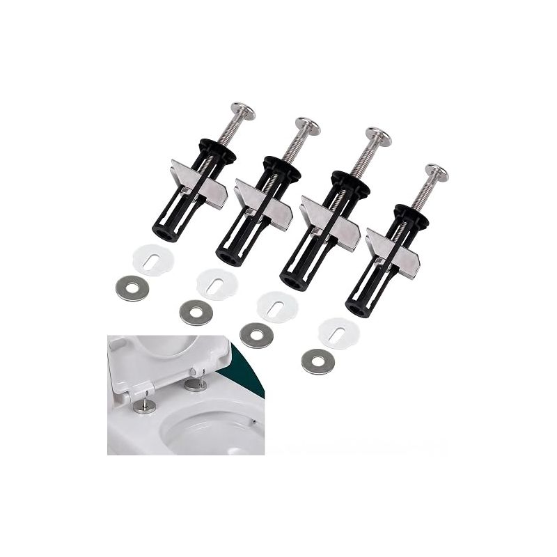 Wc-sitz-befestigungsschrauben, Universelles Wc-sitz-befestigungsset, Scharniere Mit Spreizdübeln Aus Aluminiumlegierung, Geeignet Für 14-20 Mm Bohrungen