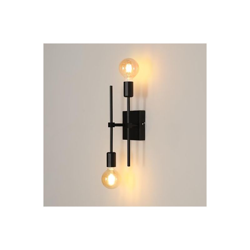 Industrielle Innenwandleuchte E27 Schwarz 350° Verstellbar