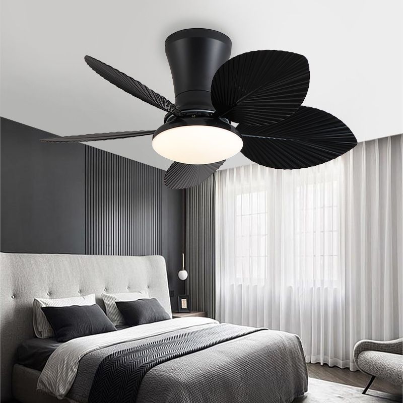 Tropischer Deckenventilator (76 Cm) Mit Led-beleuchtung, Fernbedienung, Leisem, Reversiblem Gleichstrommotor, 5 Flügeln, 6 Geschwindigkeitsstufen, Timer, Geeignet Für Terrasse, Wohnzimmer Und Schlafzi