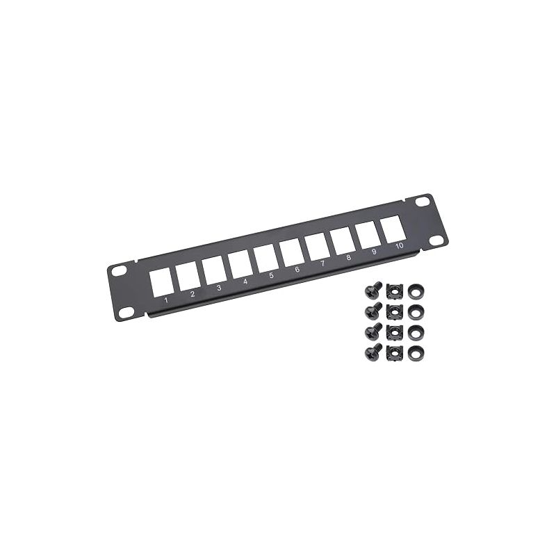 Utp Keystone Patchpanel-serverschrank 10 Zoll 1 He 10 Rj45-ports Schwarz