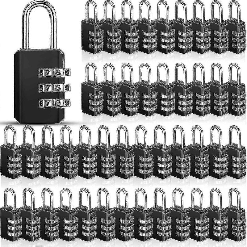 Packung Mit 50 Dreistelligen Zahlenschlössern, Erstellen Sie Ihre Eigene Kombination, Sichere Reiseschlösser Für Koffer, Rucksäcke Und Taschen.