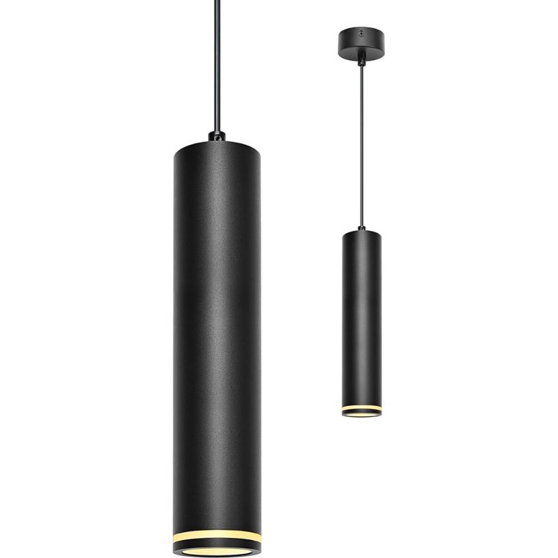 30 Cm Große, Schwarze Retro-deckenleuchte, Moderner, Schlichter Led-kronleuchter, Verstellbare Kabel-deckenleuchte Mit Gu10-fassung Für Küche, Wohnzimmer, Schlafzimmer, Restaurant Oder Bar
