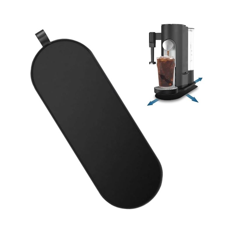 Silikon-kaffeemaschinenmatte 42 X 15 Cm, Küchenmatte Zum Abwaschen Von Kaffeemaschinen, Schwarz