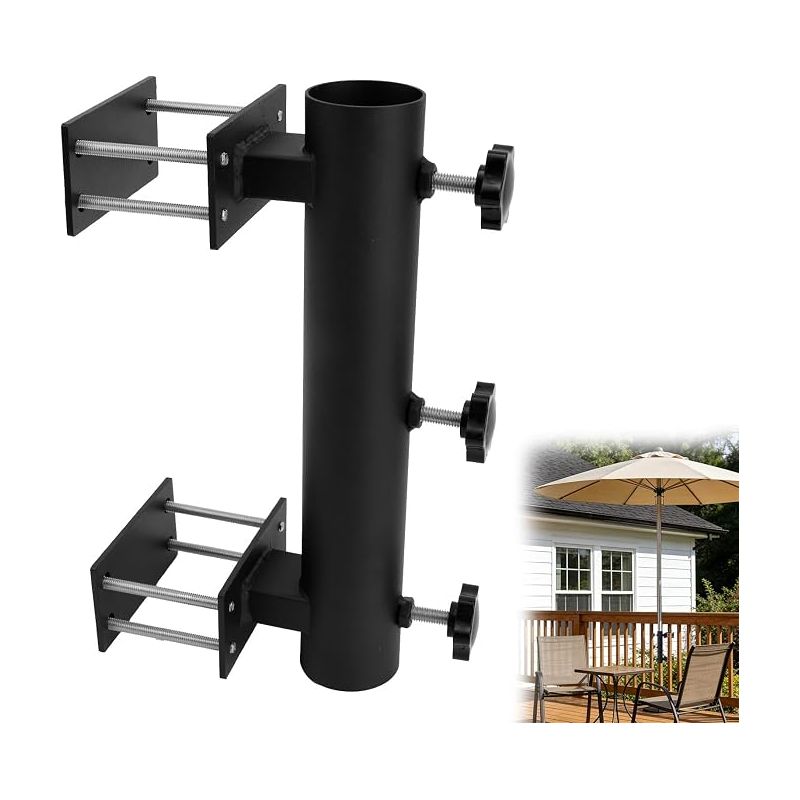 Sonnenschirmständer Für Terrasse, Verstellbarer Sonnenschirmständer Mit Metallklemme, Windbeständig, Für Balkon, Garten, Strand, Boot, Picknick