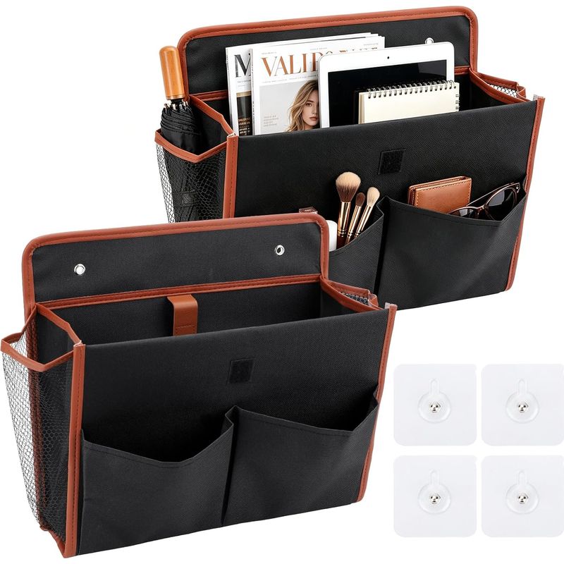 2er-set Camping-auto-organizer Mit Selbstklebenden, Faltbaren Wandtaschen Zur Aufbewahrung Für Wohnmobil, Wohnwagen, Küche, Büro, Schlafzimmer