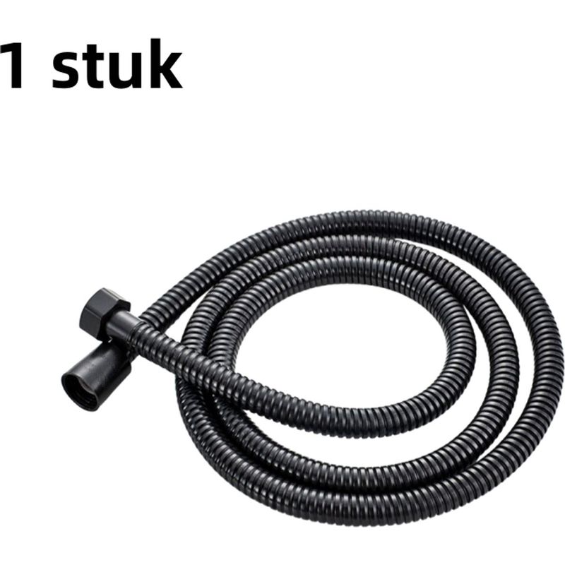 1 X 2 M Hochdruck-duschschlauch, Mit Gewinde Und Robust, Für Boiler, Schwarz