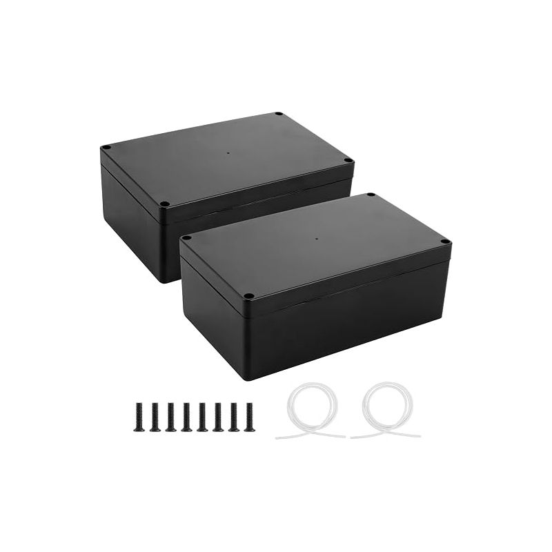 Wasserdichte Elektrische Außenanschlussdose 200 X 120 X 75 Mm, Kunststoff, Für Geräte (schwarz)
