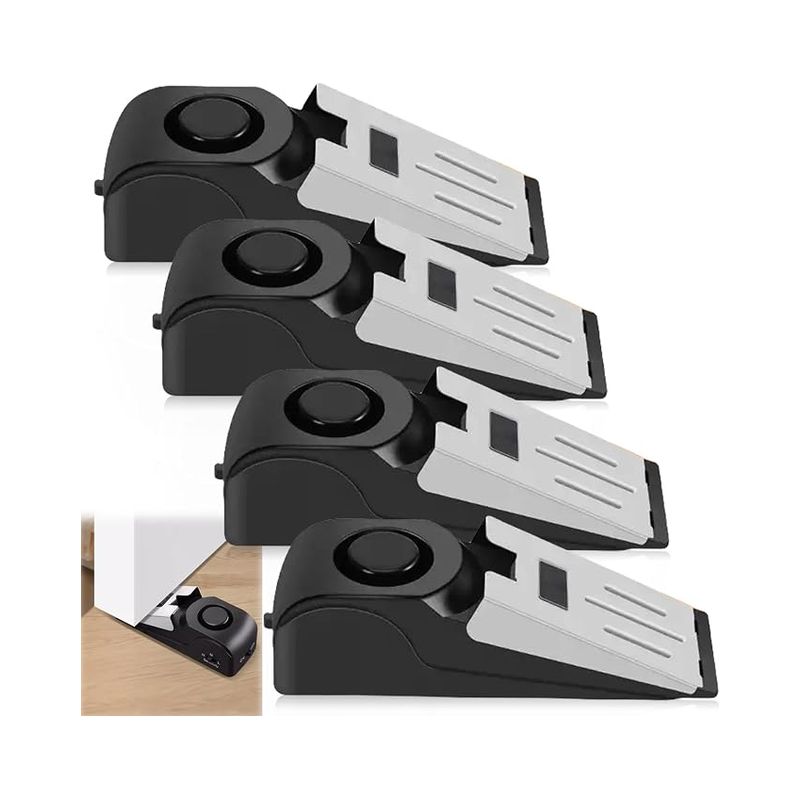 Alarm-türstopper, Tragbarer Türstopper, Türstopper Mit Rutschfester Gummierung Und Alarm, Türkeil-alarm Für Türen, Sicherheitssystem Für Zuhause